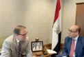 The Egyptian ambassador in Canada discusses ways to cooperate with Egypt with the president of the Canadian Gas Association.