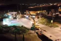 Israeli occupation forces demolish a fuel station north of Jerusalem.
