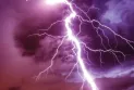 Cloudy weather accompanied by a thunderstorm in Ontario
