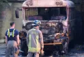 Incendie d'un bus scolaire dans le nord de York