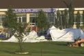 One dead and several injured in the collapse of an event tent in Alberta.