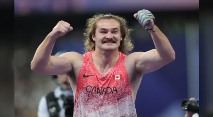 Canadian Ethan Katzberg wins the Olympic gold medal in hammer throw with an impressive performance.
