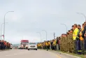 Death of a firefighter while combating a forest fire in Canada