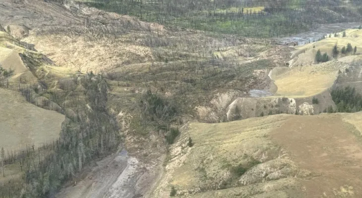 Officials in British Columbia: The landslide that blocked the Chilcotin River will submerge it within hours.