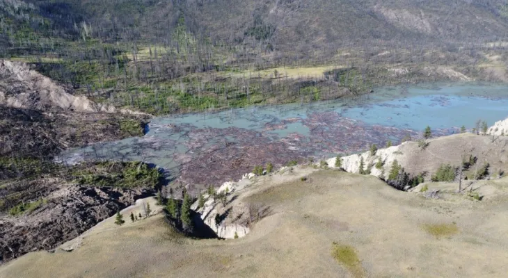 British Columbia: The landslide caused an evacuation order to be issued north of the confluence of the Chilcotin and Fraser Rivers.