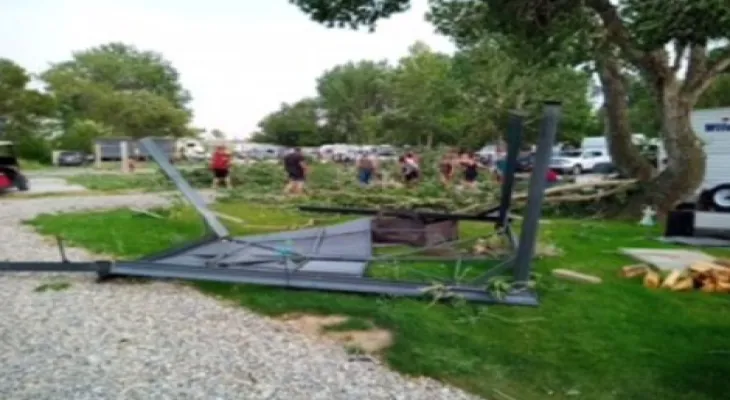 The fierce winds cause massive destruction in southern Alberta.