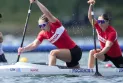 The victory of canoe racing athletes Katie Vincent and Sloan MacKenzie in winning the bronze medal.