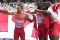 The Canadian men's 4x100 team wins the Olympic gold medal.