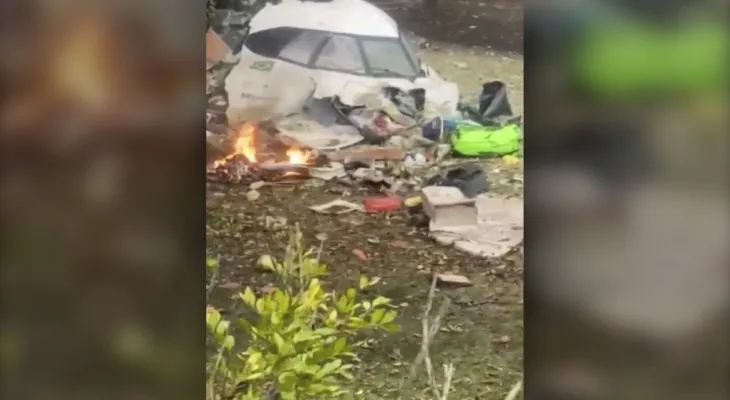 A plane carrying 62 people crashed in a fire incident in the Brazilian state of São Paulo.