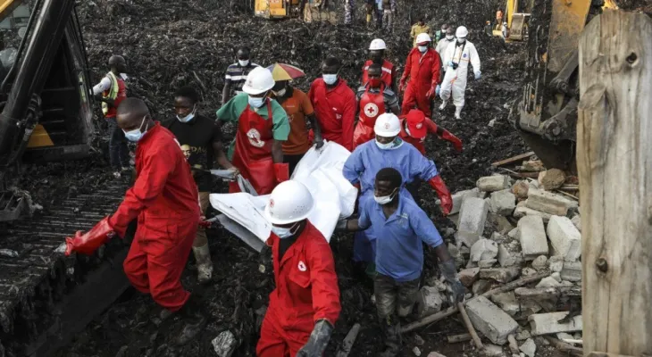 At least 18 people killed after a landfill collapse in the capital of Uganda.