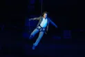 Tom Cruise performs a crazy jump from the roof of the stadium during the closing ceremony of the Olympics in Paris.