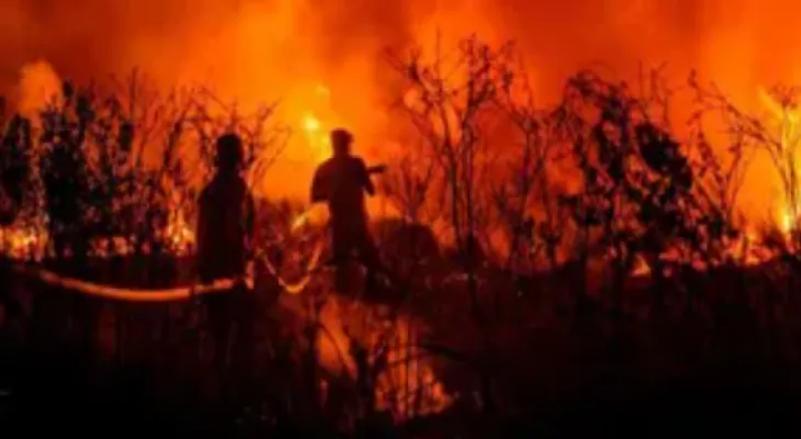 Climate change increases the risk of wildfires in Canada and the Amazon.