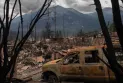 Today.. the return of Jasper residents to the site of the town destroyed by wildfires has begun.