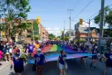 Rainbow and sparkle adorn the center of Ottawa.