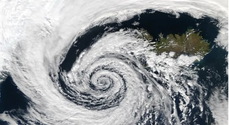 A hurricane destroys homes and brings down trees in an English town