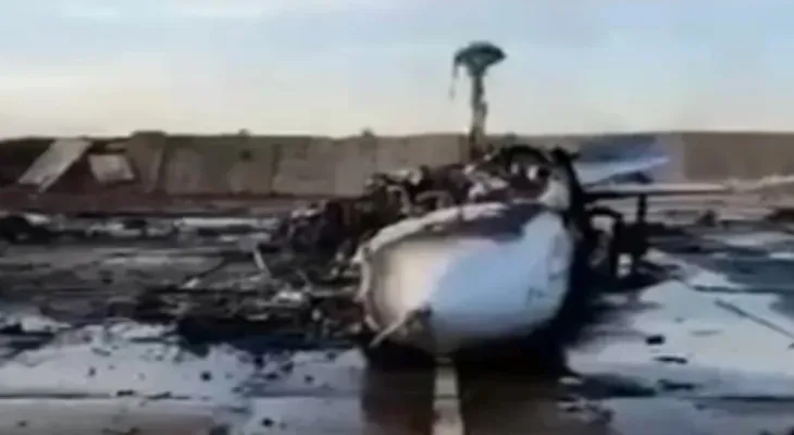 Ukraine announces the destruction of a military aircraft deep in Russian territory.
