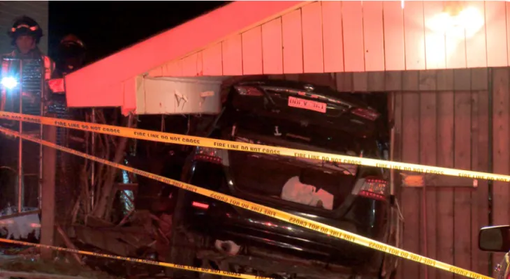 Scarborough: A twenty-year-old young man crashes his car into a house