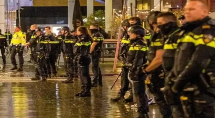 The Dutch police suppress a pro-Palestinian demonstration and arrest participants in Amsterdam.