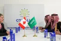 Italian Fuji: The Canadian Foreign Minister meets her Saudi counterpart on the sidelines of the second ministerial meeting of the G7.