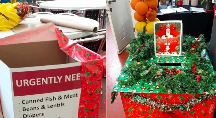 The striking postal workers in Toronto launch a campaign to support children and the local food bank.