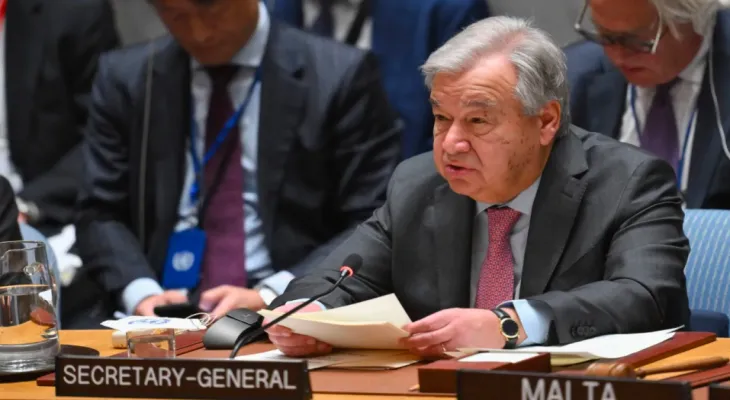 Guterres : Nécessité de franchir une première étape pour montrer la solidarité avec le peuple syrien et créer les conditions de la levée de toutes les sanctions
