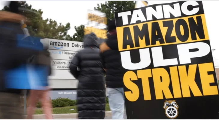 The impact of the Amazon workers' strike in the United States on shipments to Canada