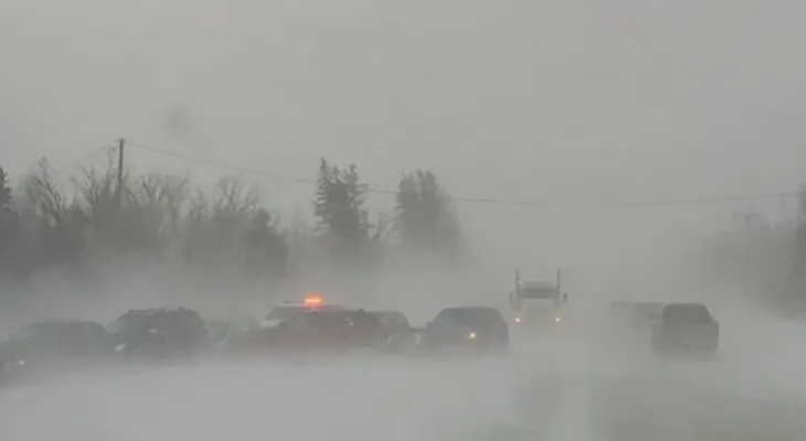 A snowstorm closes highways and leads to multiple collisions in Manitoba.