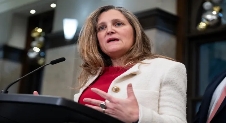 Christia Freeland s'engage à annuler la hausse de la taxe sur les gains en capital si elle est élue cheffe du Parti libéral
