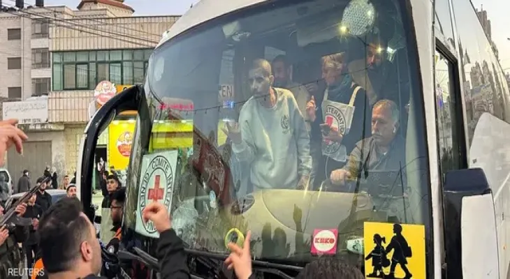 The release of 110 Palestinian prisoners in the third batch of the prisoner exchange deal