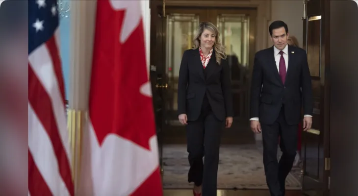A Canadian ministerial delegation in Washington to persuade the Trump administration against imposing tariffs on Canada.