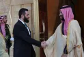 On his first foreign visit, the Sharia meets the Saudi Crown Prince in Riyadh.
