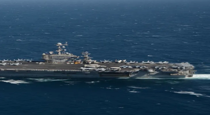 The collision of the American aircraft carrier "Harry S. Truman" with a tanker near the shores of Port Said.