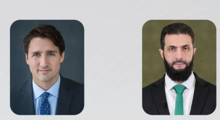 Trudeau confirms Canada's support for Syria during a phone call with the interim president and appoints Omar Alghabra as a special envoy.