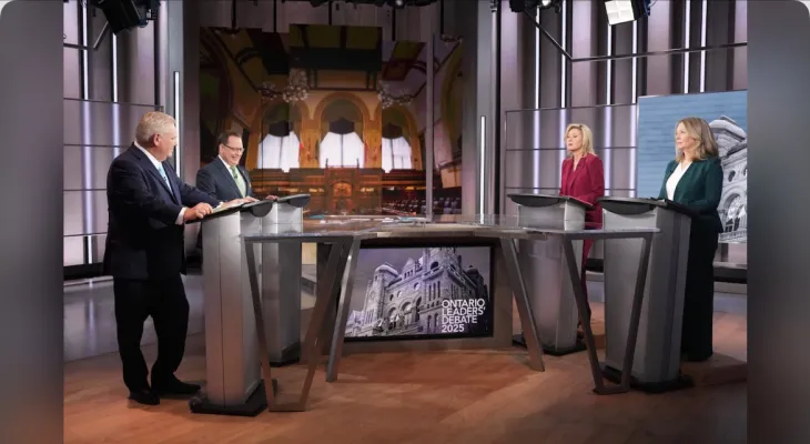 Party leaders in Ontario face off in a heated debate on healthcare, the cost of living, and crime.