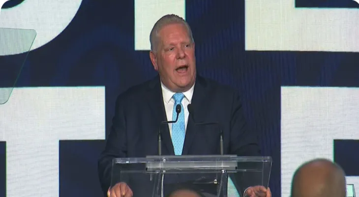The Progressive Conservative Party, led by Doug Ford, wins the Ontario byelection and secures a third majority.
