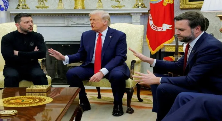 A sharp confrontation between Trump and Zelensky at the White House cancels a joint press conference.