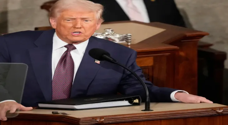 Trump addresses Congress amid escalating trade war with Canada and Mexico.