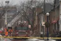 A massive fire destroys several buildings in the Yorkville neighborhood of Toronto.