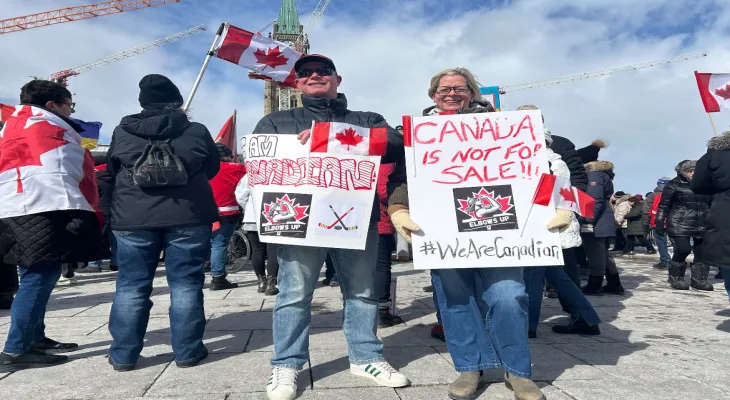 Ottawa: Protests against Trump's threats to impose tariffs on Canada