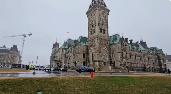 Closure of the Canadian Parliament building in Ottawa due to a man barricaded inside.