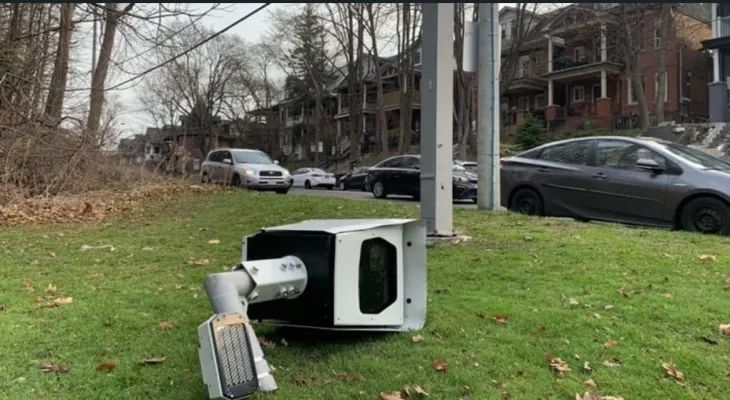 A speed camera in Toronto that collected millions of dollars for the city is being removed for the fourth time.