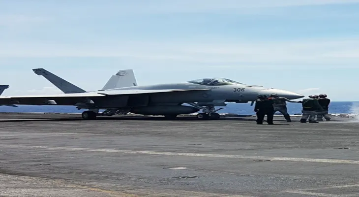 An American fighter jet crashed from an aircraft carrier in the Red Sea, and the Houthis announced targeting "Truman".