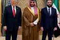Trump describes Syrian President Ahmad al-Shara as "the attractive young strong man" and praises their meeting in Riyadh.