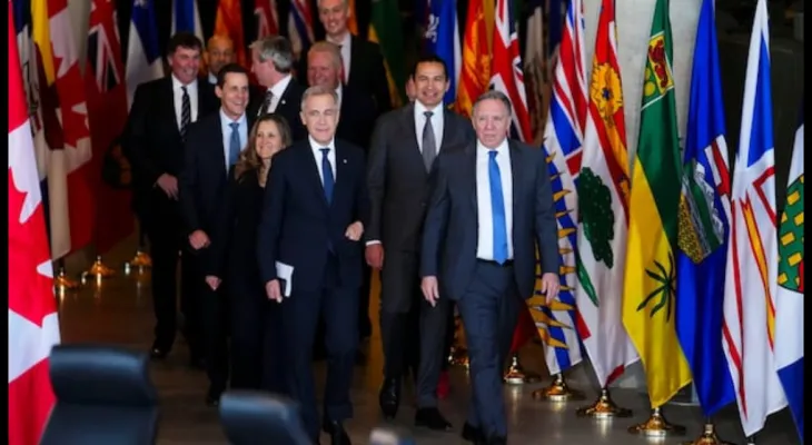 Prime Minister Mark Carney meets with the heads of provincial governments to discuss "Nation Building" projects.