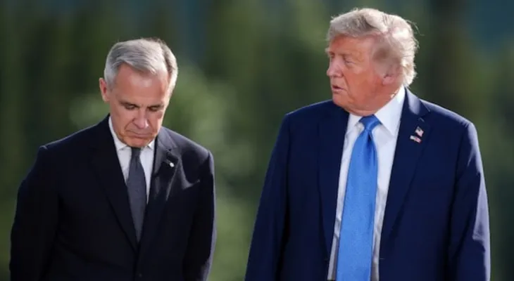 Trump announces a 35% tariff on Canadian imports starting next month.